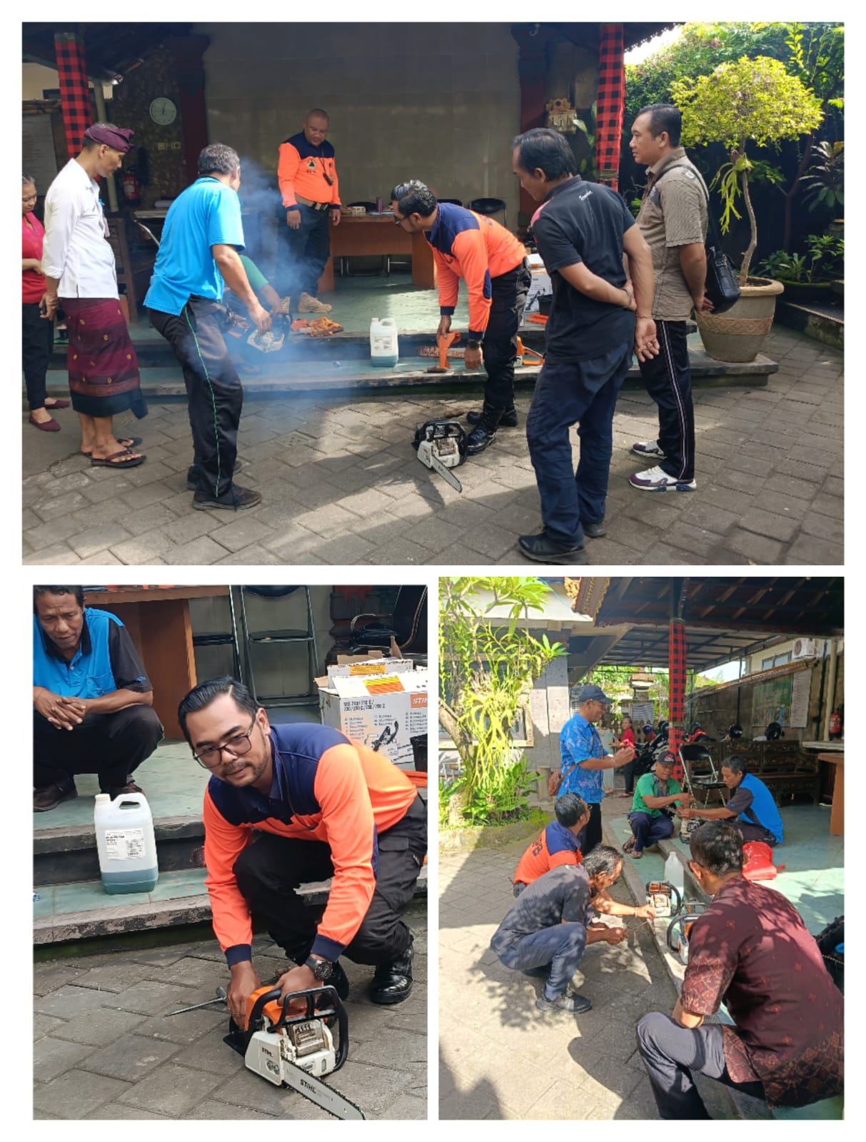 Pelatihan Penggunaan Gergaji Mesin Kayu dari BPBD Kota Denpasar