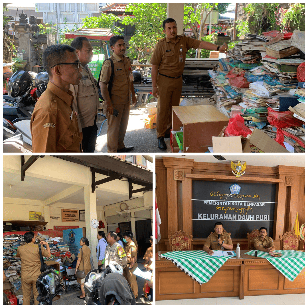 Monitoring Pemusnahan Arsip Pasca Bencana Banjir di Kelurahan Dauh Puri