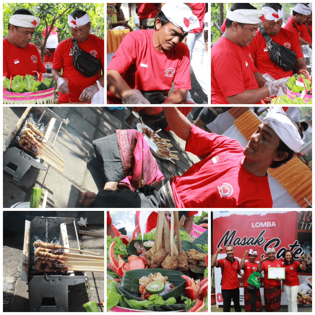 Kelurahan Dauh Puri Raih Juara Harapan I dalam Lomba Membuat Sate Antar Desa/Kelurahan se-Kecamatan Denpasar Barat